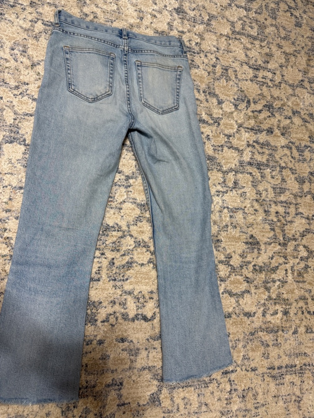 Light Blue Women's Straight Crop Jeans - Picture 4 of 4